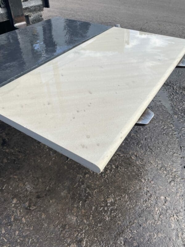 Smooth Mint Ivory Bullnose Natural Sandstone Steps - 900X450X30mm - Image 2