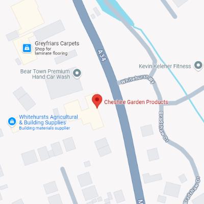 Map of Cheshire Garden Products